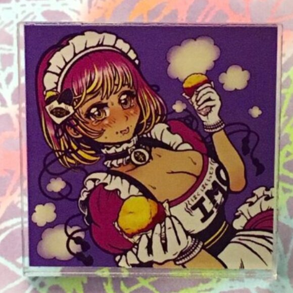 NWOT Retro 90s IMO Acrylic Pin - Picture 4 of 6